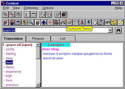 english french spanish dictionary software context